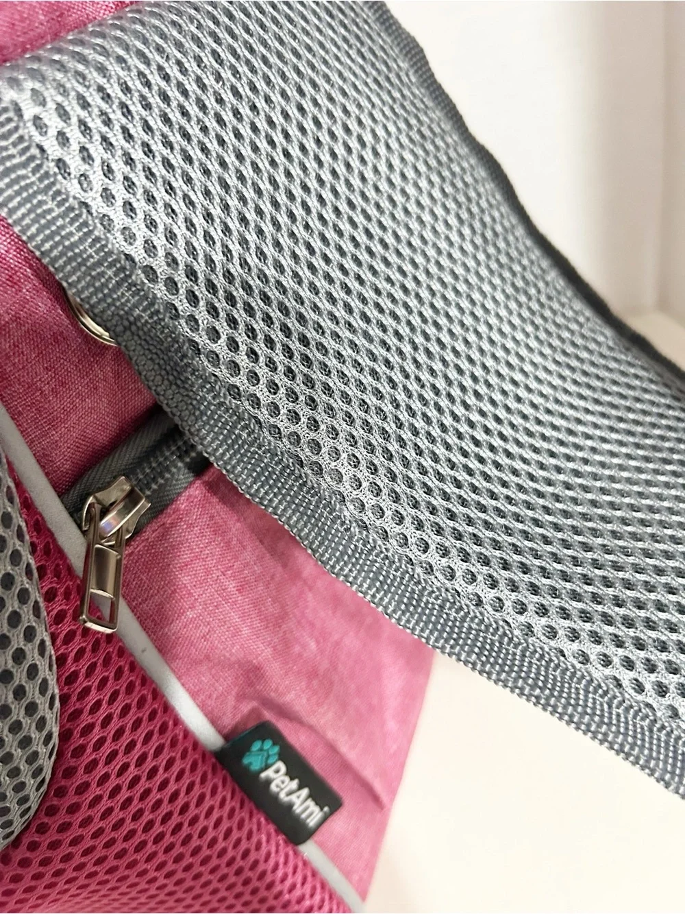 Petami Pet Sling Carrier Pink Gray Soft-Sided Shoulder Pet Carrier Up to 10 lbs